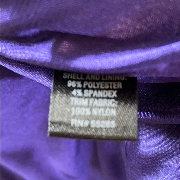 Express Gorgeous Purple Ruched Dress w/Lace Panels - Picture 8 of 9